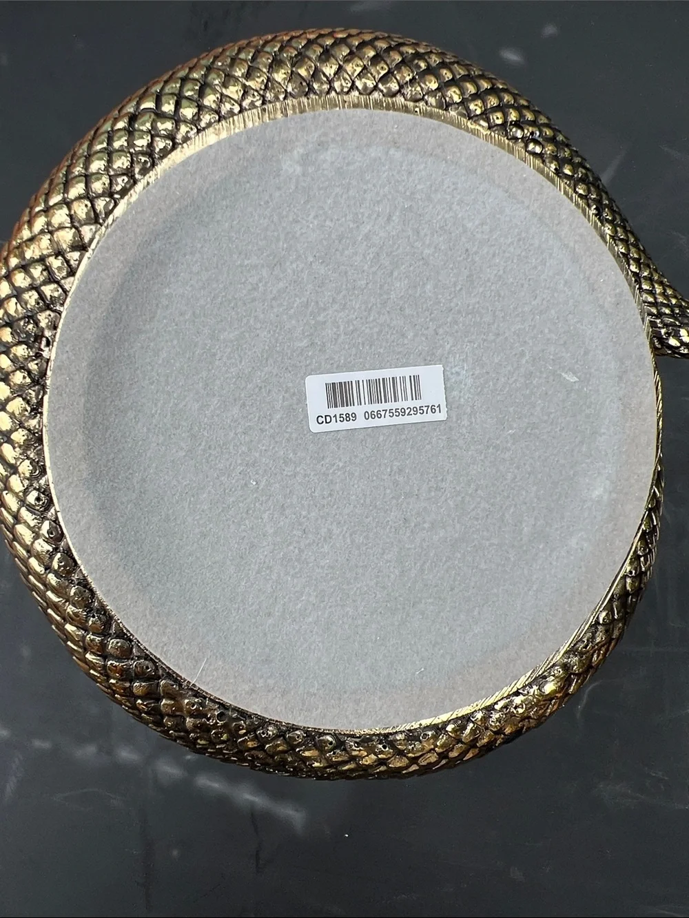 Bath and Bodyworks Decorative Gold Snake reptile candle holder